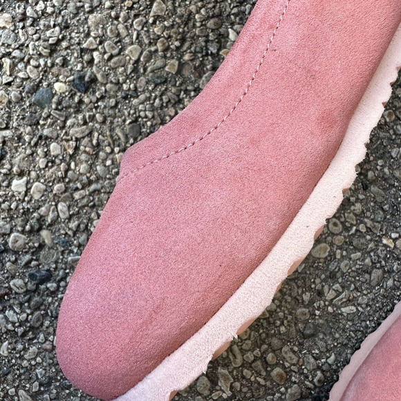 Birkenstock Coral Suede Ballet Shoes Slip On Flats Round Toe Birks Size 37 6 6.5 - Picture 9 of 10